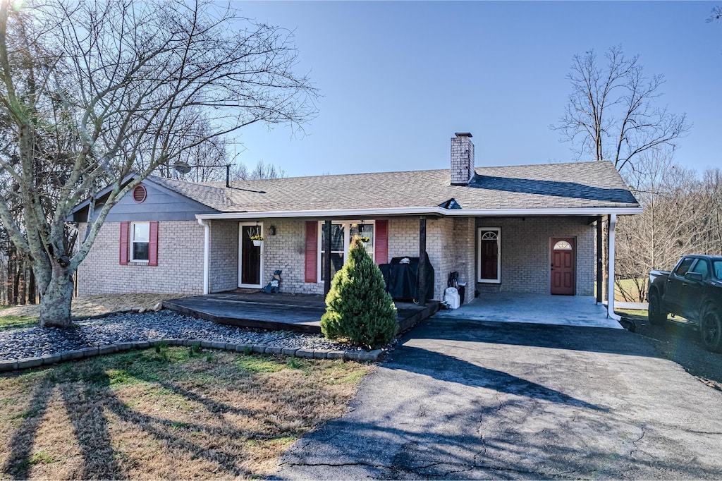 view of ranch-style home