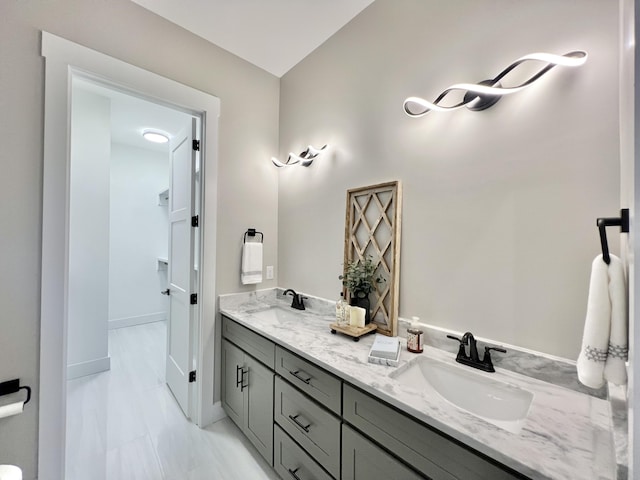 full bath featuring double vanity
