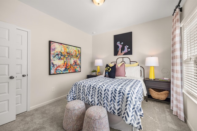 view of carpeted bedroom