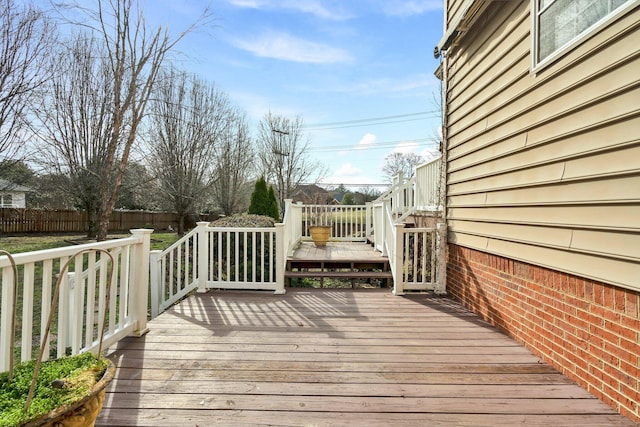 wooden deck with fence