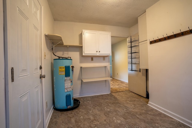 utility room with water heater