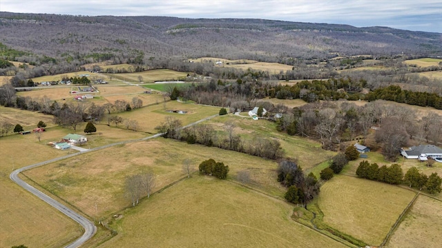 bird's eye view with a rural view