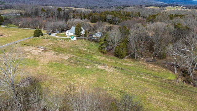 aerial view featuring a mountain view