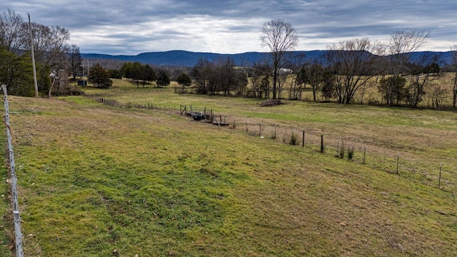 mountain view with a rural view