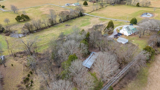 bird's eye view featuring a rural view