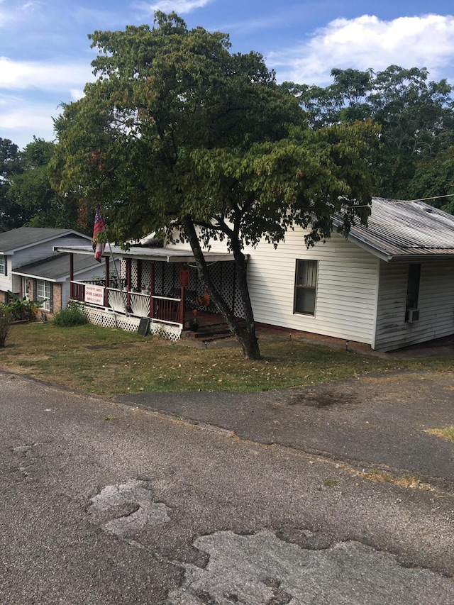 view of front of house with a deck