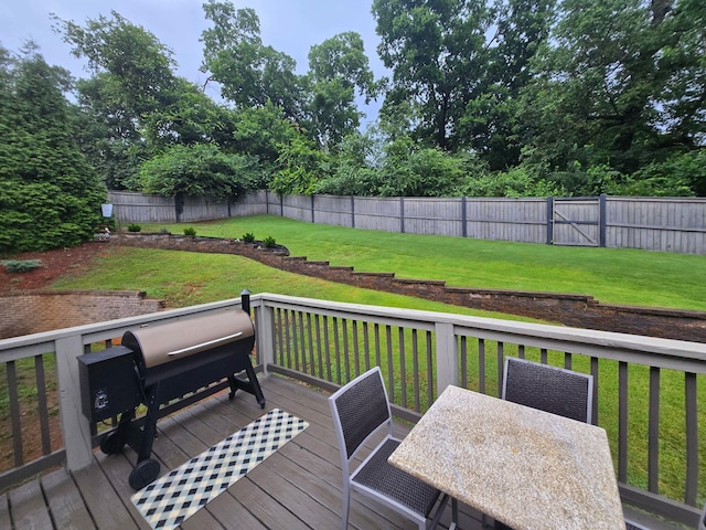 1609 Capanna Trl, Hixson, TN 37343 - wooden deck with a fenced backyard