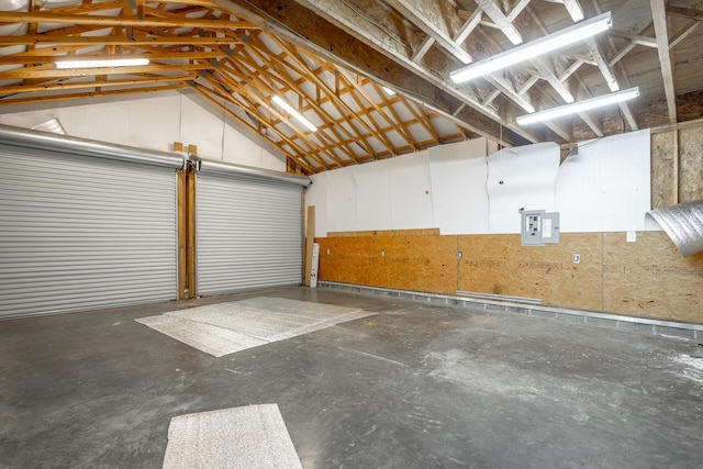 garage featuring electric panel