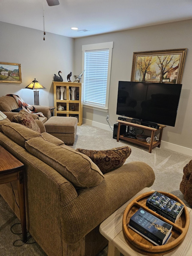 view of carpeted living room