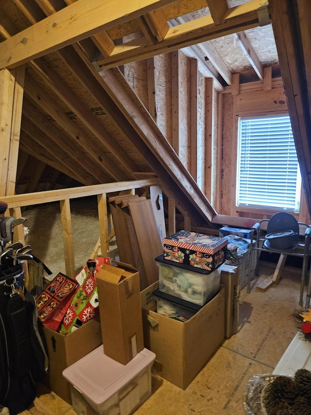 view of attic