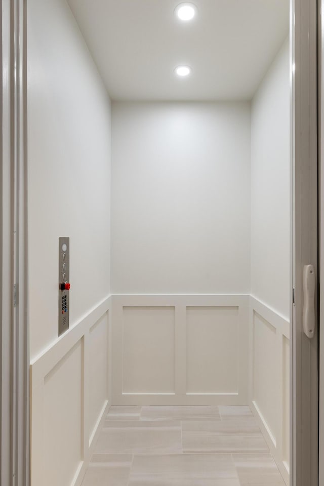 interior space featuring elevator