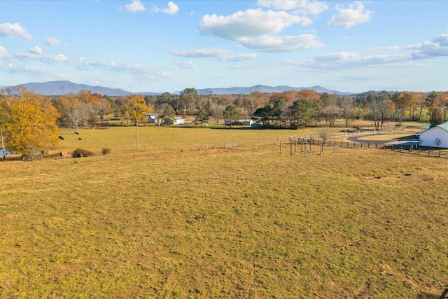 mountain view with a rural view