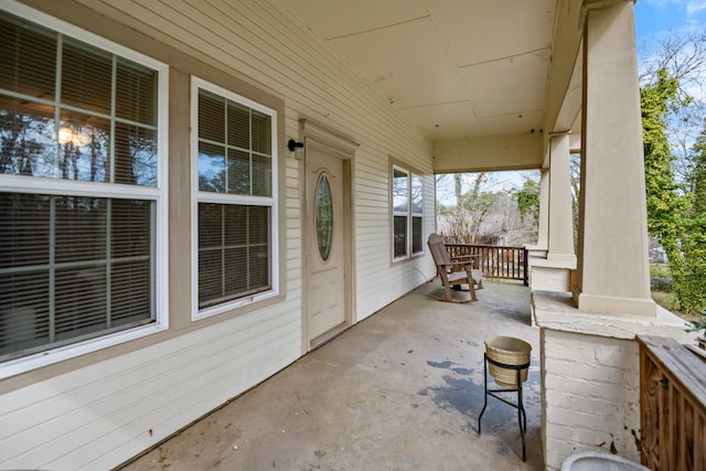 view of patio with covered porch