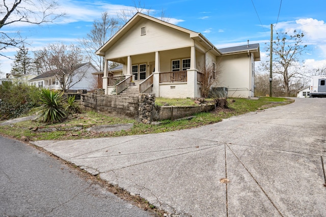 bungalow-style house with a porch