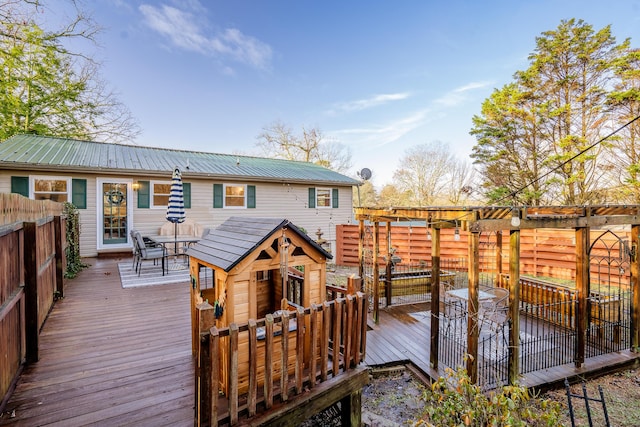 view of wooden deck