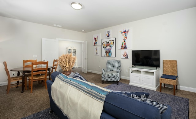 view of carpeted living room