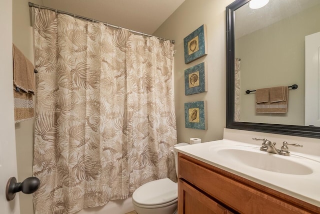 bathroom with toilet and vanity