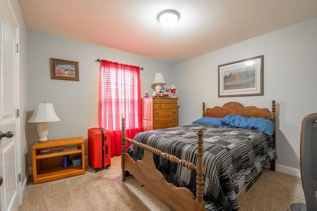 bedroom with carpet floors