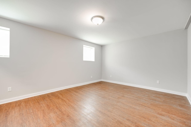 empty room featuring light hardwood / wood-style flooring