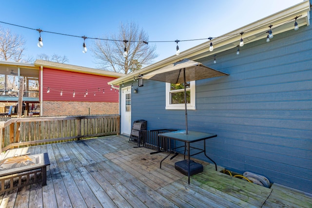 view of wooden deck