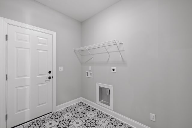 8892 Knolling Loop Unit 34, Ooltewah, TN 37363 - laundry room with baseboards, washer hookup, and hookup for an electric dryer