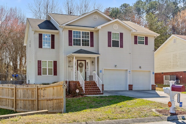 view of front of home featuring a garage