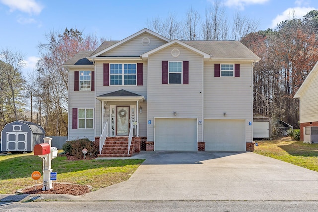 view of front facade with a garage