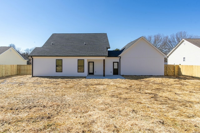 back of property featuring a patio