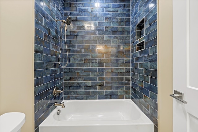 full bath with toilet and shower / bathtub combination