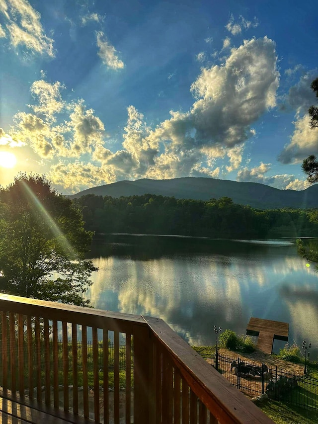 view of water feature featuring a mountain view