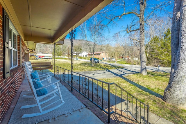 view of patio featuring covered porch