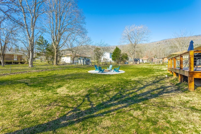 view of yard with a patio area and fence