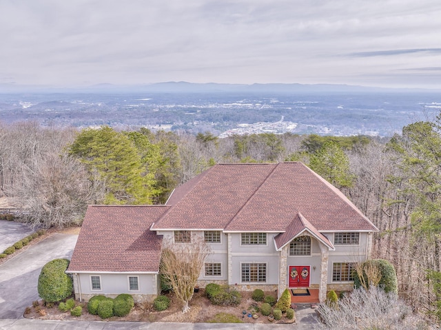 815 Battlefield Park Dr, Dalton, GA 30720 - drone / aerial view featuring a mountain view