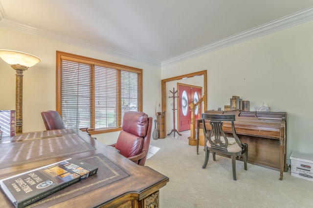 815 Battlefield Park Dr, Dalton, GA 30720 - carpeted office featuring crown molding