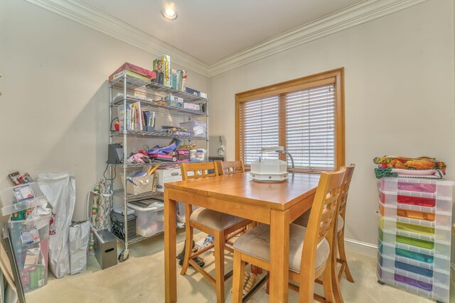 815 Battlefield Park Dr, Dalton, GA 30720 - carpeted dining room with crown molding