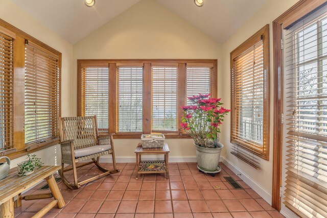 815 Battlefield Park Dr, Dalton, GA 30720 - sitting room featuring tile patterned flooring and vaulted ceiling