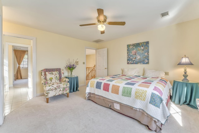 815 Battlefield Park Dr, Dalton, GA 30720 - carpeted bedroom featuring ceiling fan