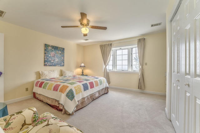 815 Battlefield Park Dr, Dalton, GA 30720 - carpeted bedroom with a closet and ceiling fan