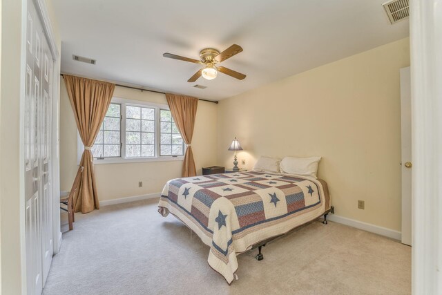 815 Battlefield Park Dr, Dalton, GA 30720 - bedroom with ceiling fan and light carpet