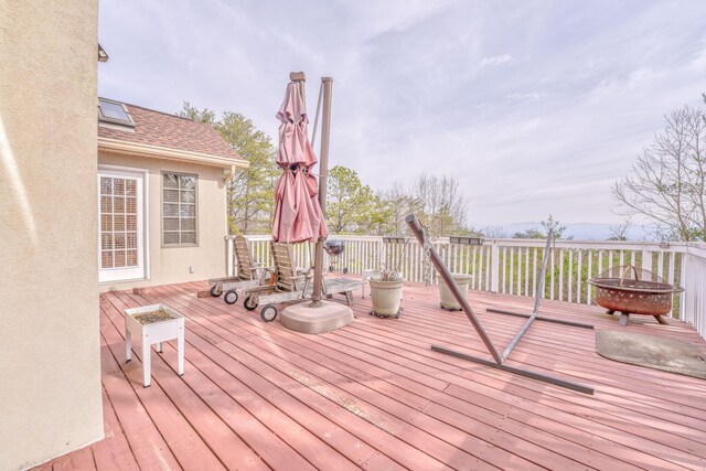 815 Battlefield Park Dr, Dalton, GA 30720 - deck with a fire pit