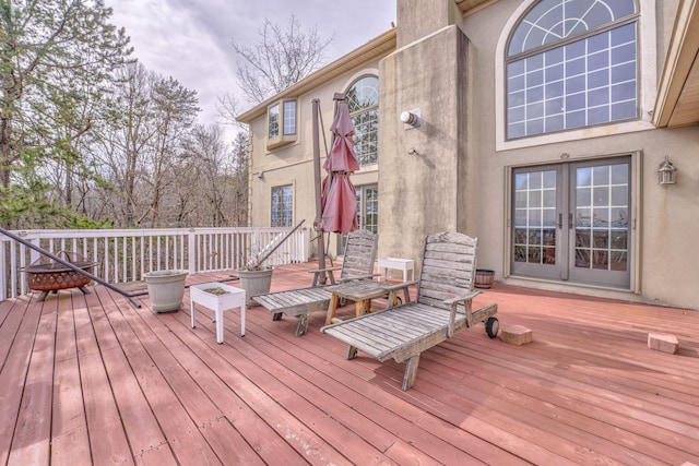 815 Battlefield Park Dr, Dalton, GA 30720 - wooden deck with french doors