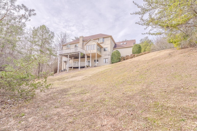 815 Battlefield Park Dr, Dalton, GA 30720 - rear view of house with a wooden deck