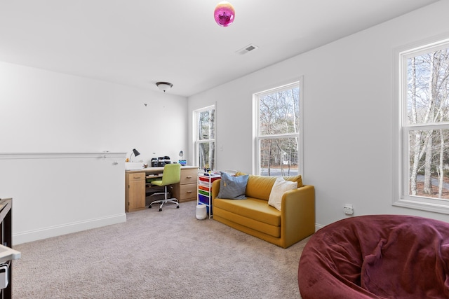 4700 Creek Point Ln, Signal Mountain, TN 37377 - office area featuring light carpet and baseboards