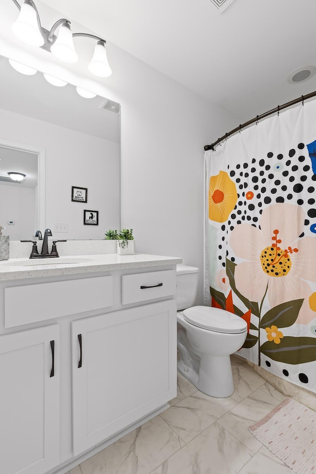 4700 Creek Point Ln, Signal Mountain, TN 37377 - bathroom featuring marble finish floors and vanity