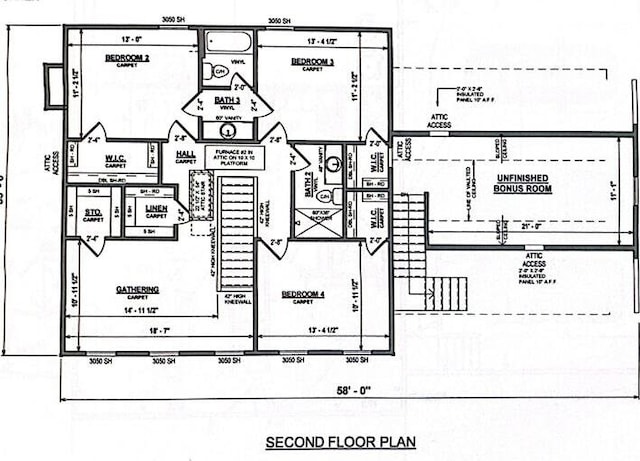 4700 Creek Point Ln, Signal Mountain, TN 37377 - view of floor plan / room layout