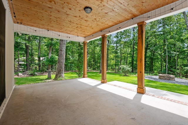 4700 Creek Point Ln, Signal Mountain, TN 37377 - view of patio / terrace with an outdoor fire pit