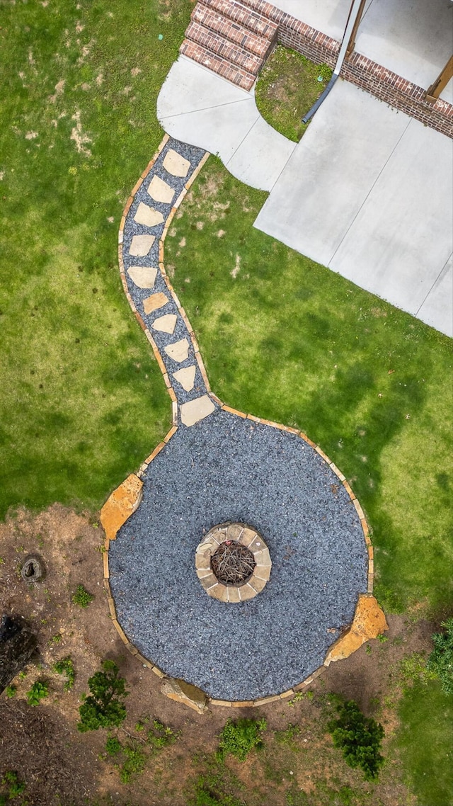 4700 Creek Point Ln, Signal Mountain, TN 37377 - view of yard with a fire pit