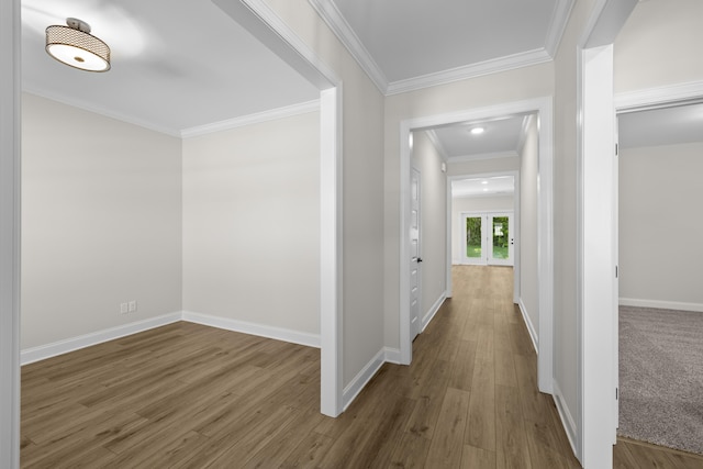 8918 Knolling Lp Unit 32, Ooltewah, TN 37363 - corridor with wood finished floors, crown molding, and baseboards