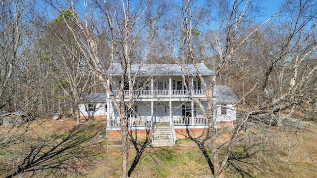 exterior space with covered porch