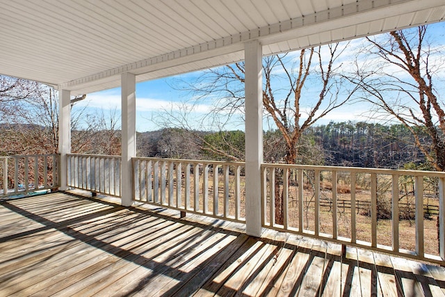 view of wooden terrace